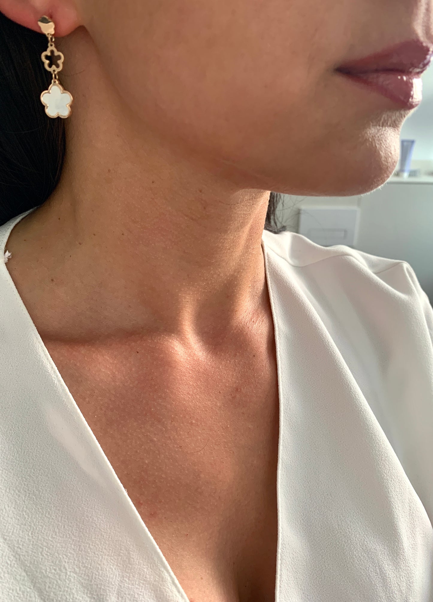 edler-kleeblatt-schmuck-ohrringe-rosegold-edelstahl