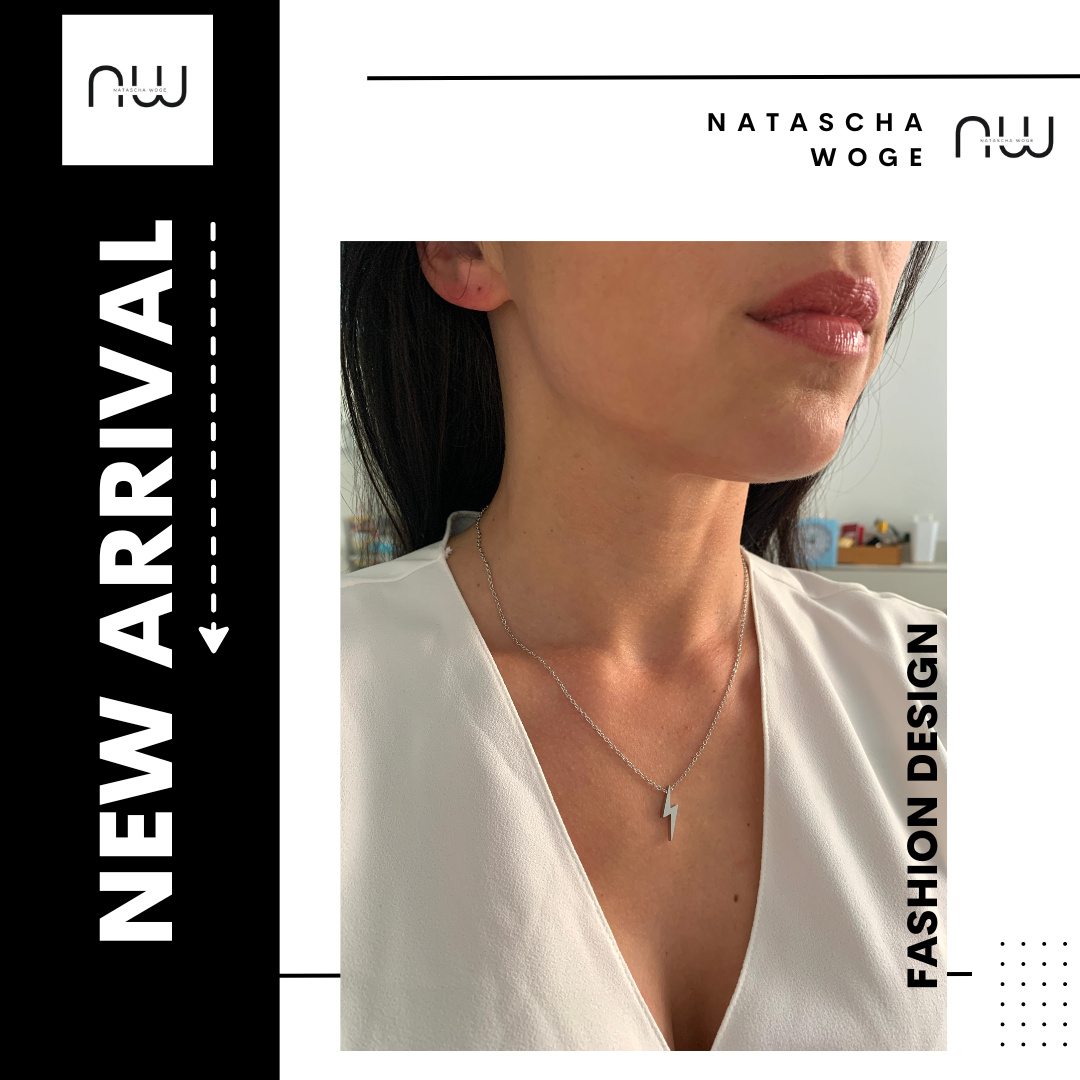 Blitz Halskette – minimalistischer Edelstahlschmuck in Gold oder Silber – Natascha Woge®