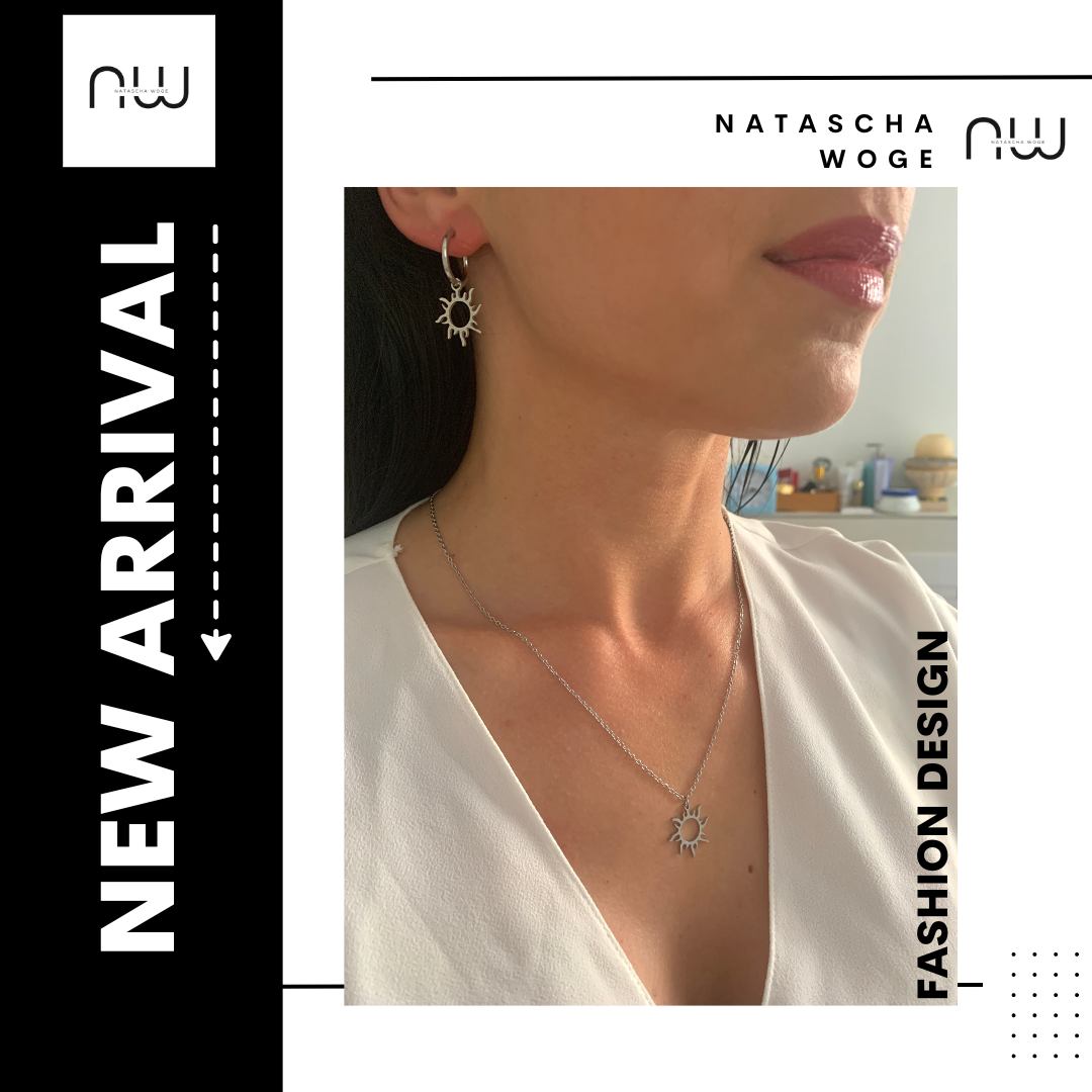 Sonnen Halskette – minimalistische Sun Halskette aus Edelstahl in Gold, Roségold oder Silber – Natascha Woge®