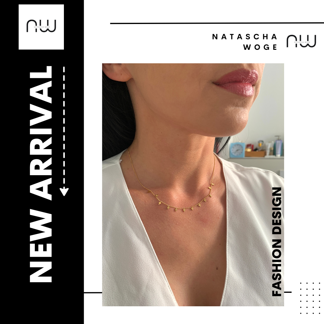 Kreuz Choker – minimalistischer Edelstahlschmuck in Gold oder Silber – Natascha Woge®