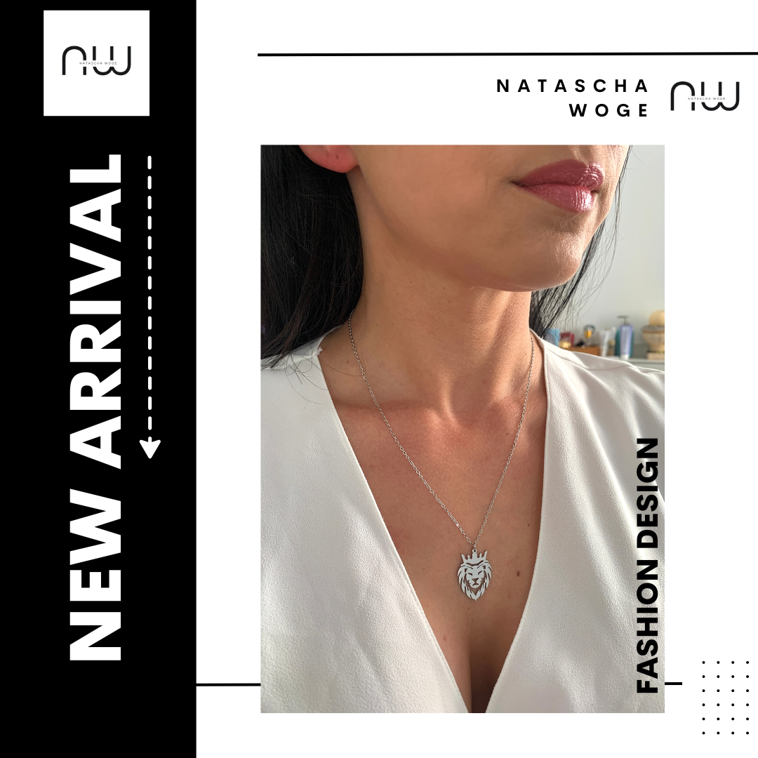 Löwe Halskette – minimalistischer Edelstahlschmuck in Gold oder Silber – Natascha Woge®