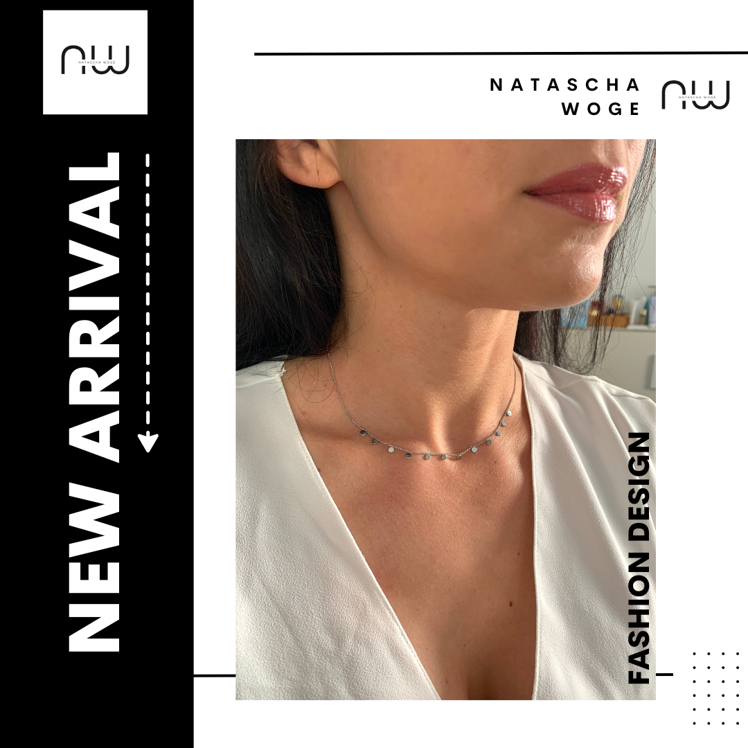 Zierliche Münzen Halskette – Minimalistischer Edelstahlschmuck in Gold oder Silber – Natascha Woge®