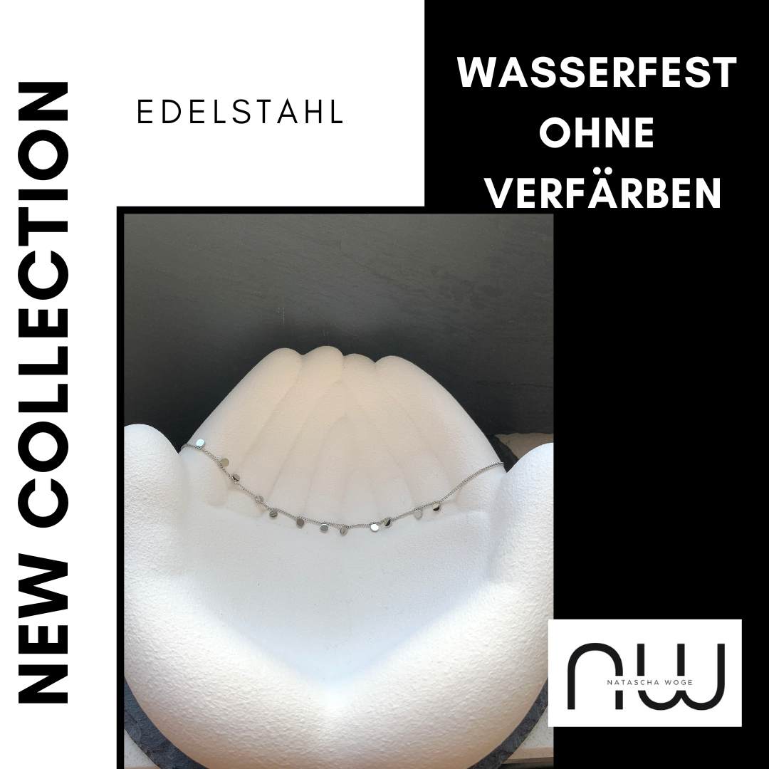 Zierliche Münzen Halskette – Minimalistischer Edelstahlschmuck in Gold oder Silber – Natascha Woge®