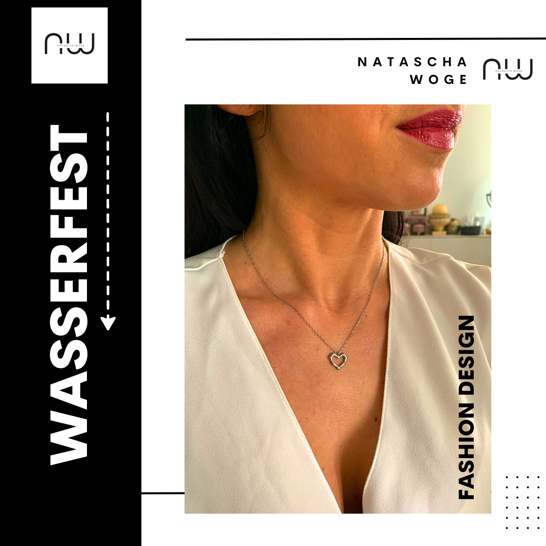 Minimalistische Herz Halskette – zarter Edelstahlschmuck in Gold oder Silber – Natascha Woge®