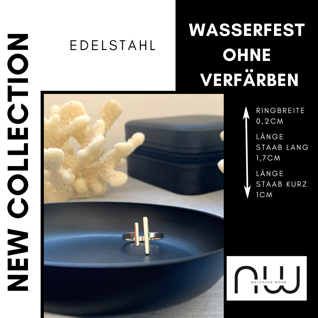 Statement Ring „Stuck on You“ – Minimalistischer Edelstahlring in Gold oder Silber – NataschaWoge®