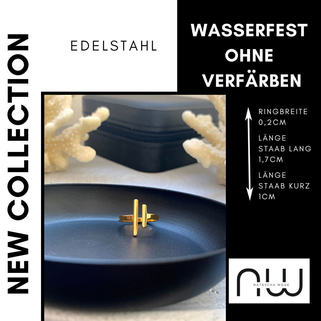 Statement Ring „Stuck on You“ – Minimalistischer Edelstahlring in Gold oder Silber – NataschaWoge®