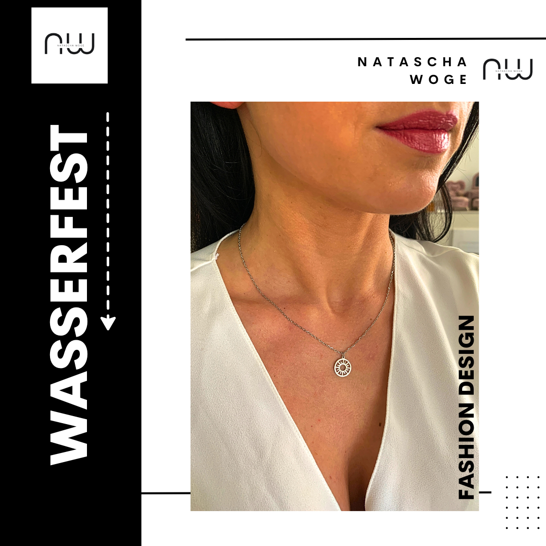 Sonnen Halskette – minimalistische Hollow Sun Halskette aus Edelstahl in Gold oder Silber – Natascha Woge®