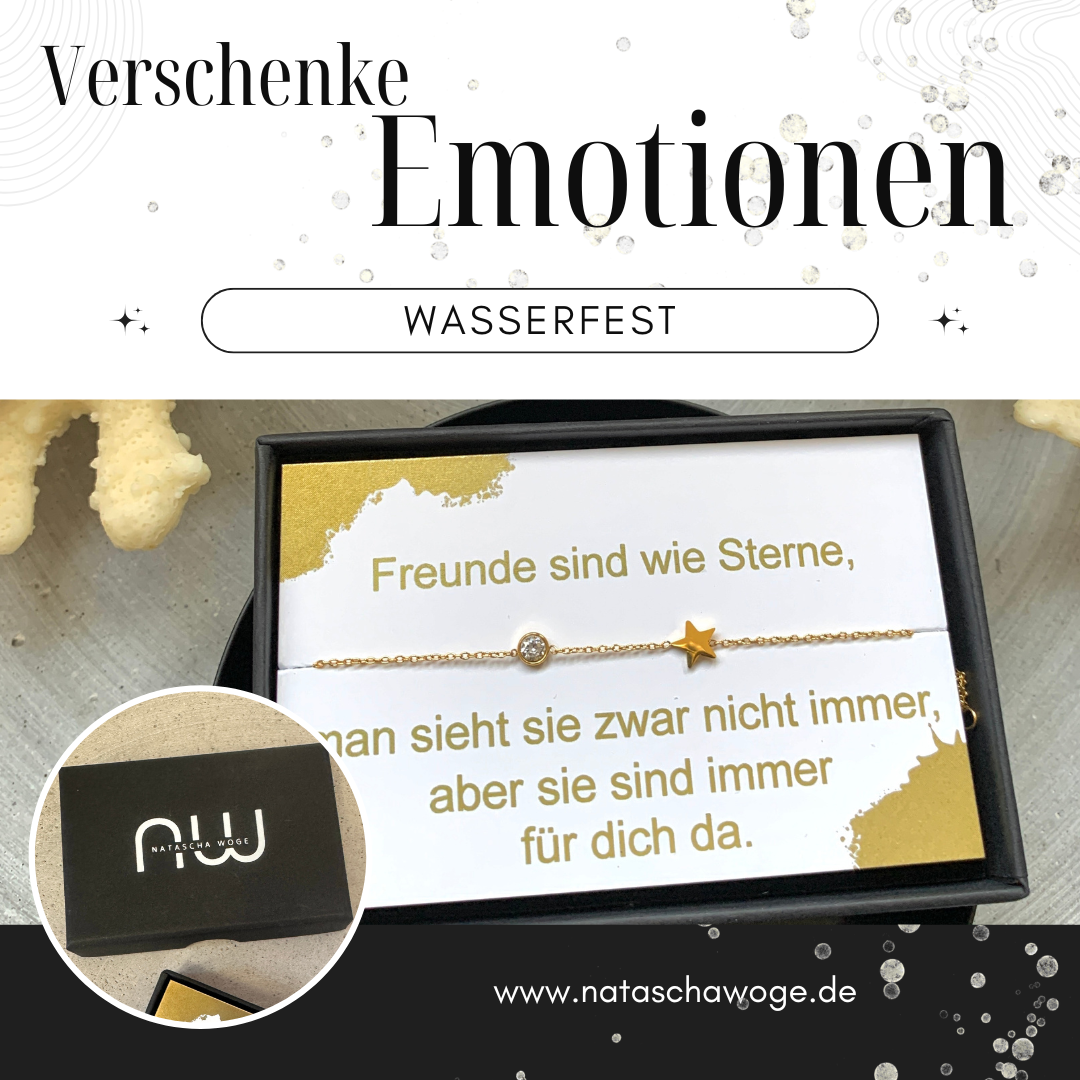Stern Armband Damen Edelstahl 18K vergoldet verstellbar – filigranes Freundschaftsarmband | NataschaWoge®