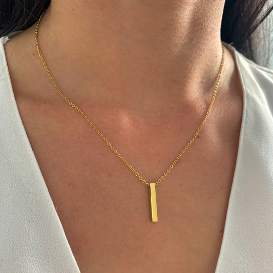 Minimalistische Stab Halskette – Edelstahlschmuck in Gold oder Silber – Natascha Woge®