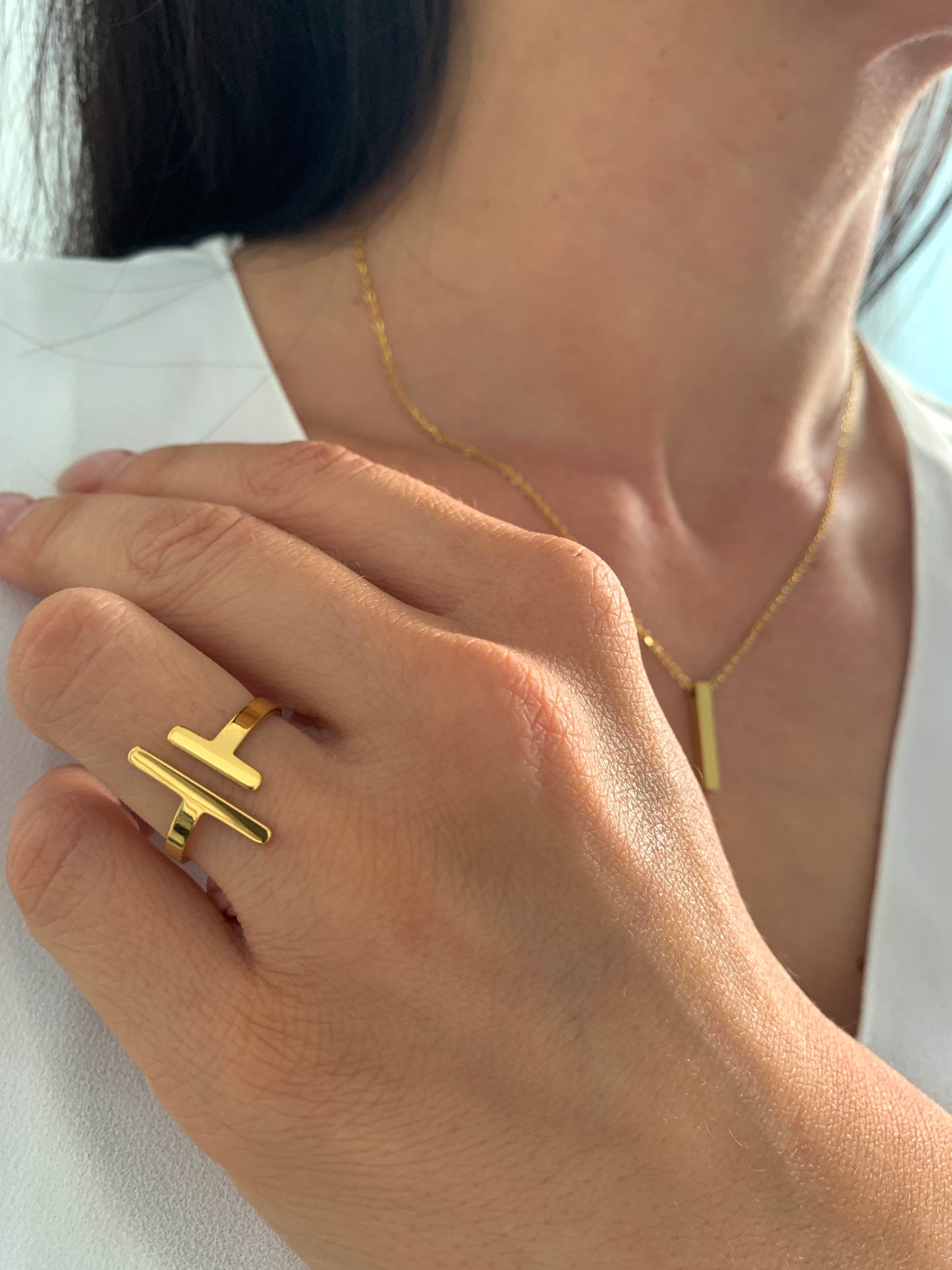 Statement Ring „Stuck on You“ – Minimalistischer Edelstahlring in Gold oder Silber – NataschaWoge®