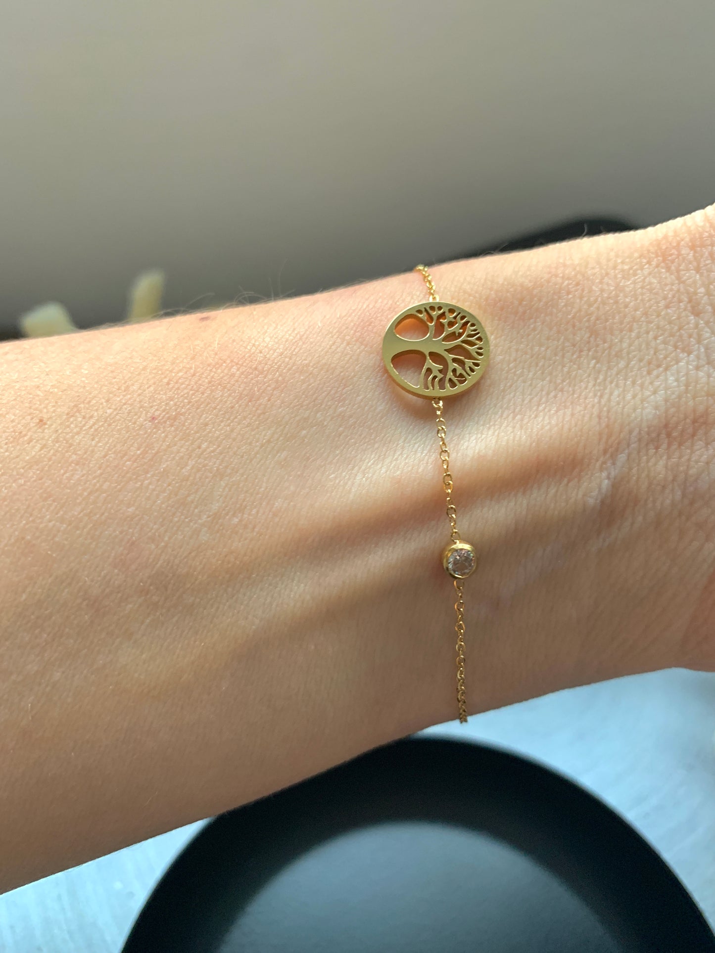 Zierliches Lebensbaum Armband – Minimalistischer Edelstahlschmuck in Gold – Natascha Woge®