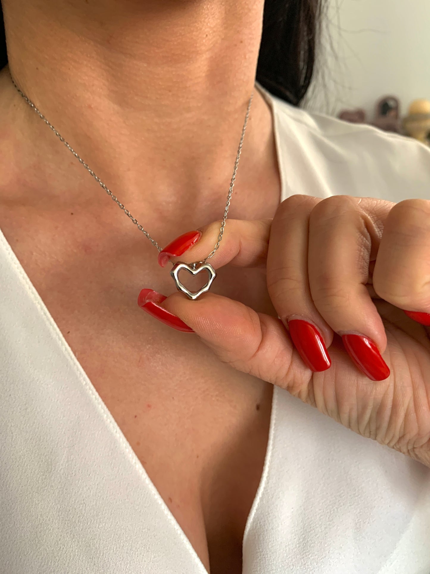 Minimalistische Herz Halskette – zarter Edelstahlschmuck in Gold oder Silber – Natascha Woge®