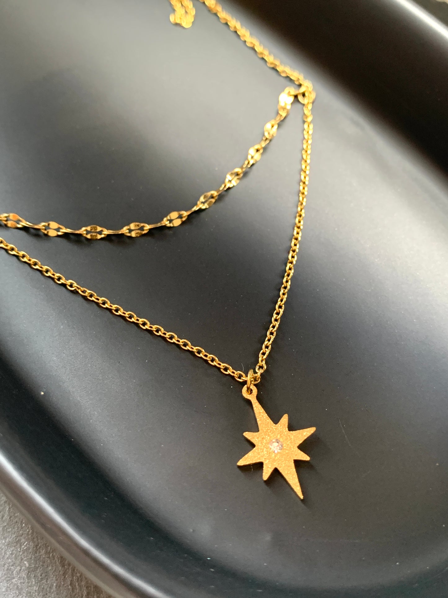 Stern Halskette – minimalistischer Edelstahlschmuck in Gold oder Silber – Natascha Woge®