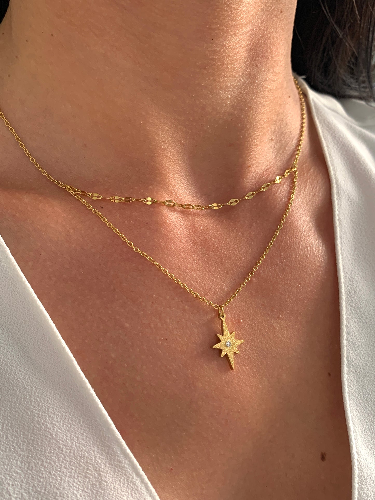 Stern Halskette – minimalistischer Edelstahlschmuck in Gold oder Silber – Natascha Woge®