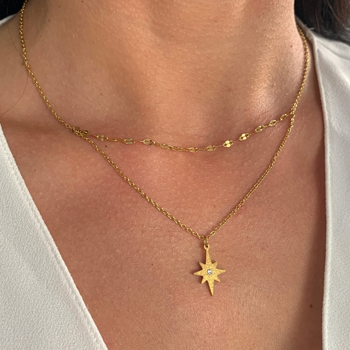 Stern Halskette – minimalistischer Edelstahlschmuck in Gold oder Silber – Natascha Woge®