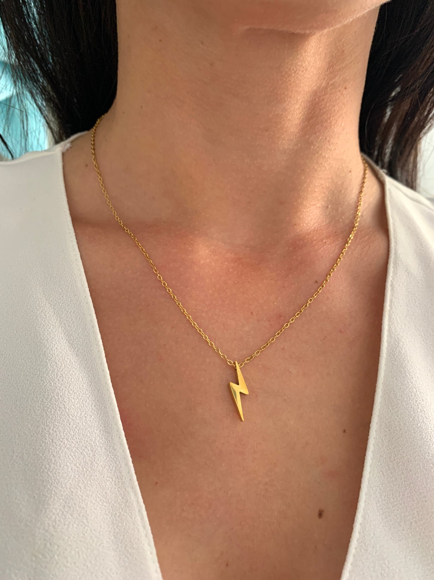 Blitz Halskette – minimalistischer Edelstahlschmuck in Gold oder Silber – Natascha Woge®