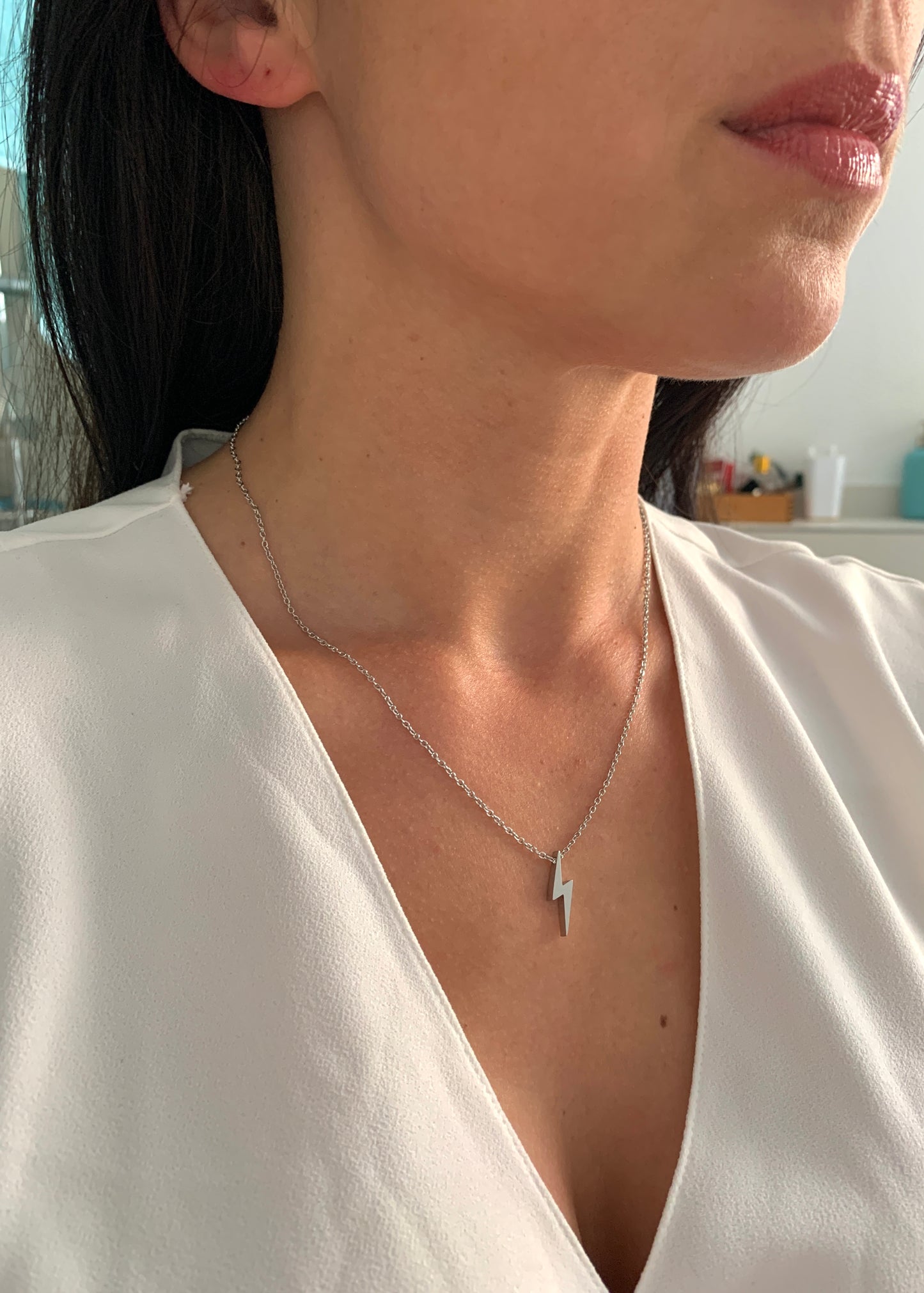 Blitz Halskette – minimalistischer Edelstahlschmuck in Gold oder Silber – Natascha Woge®