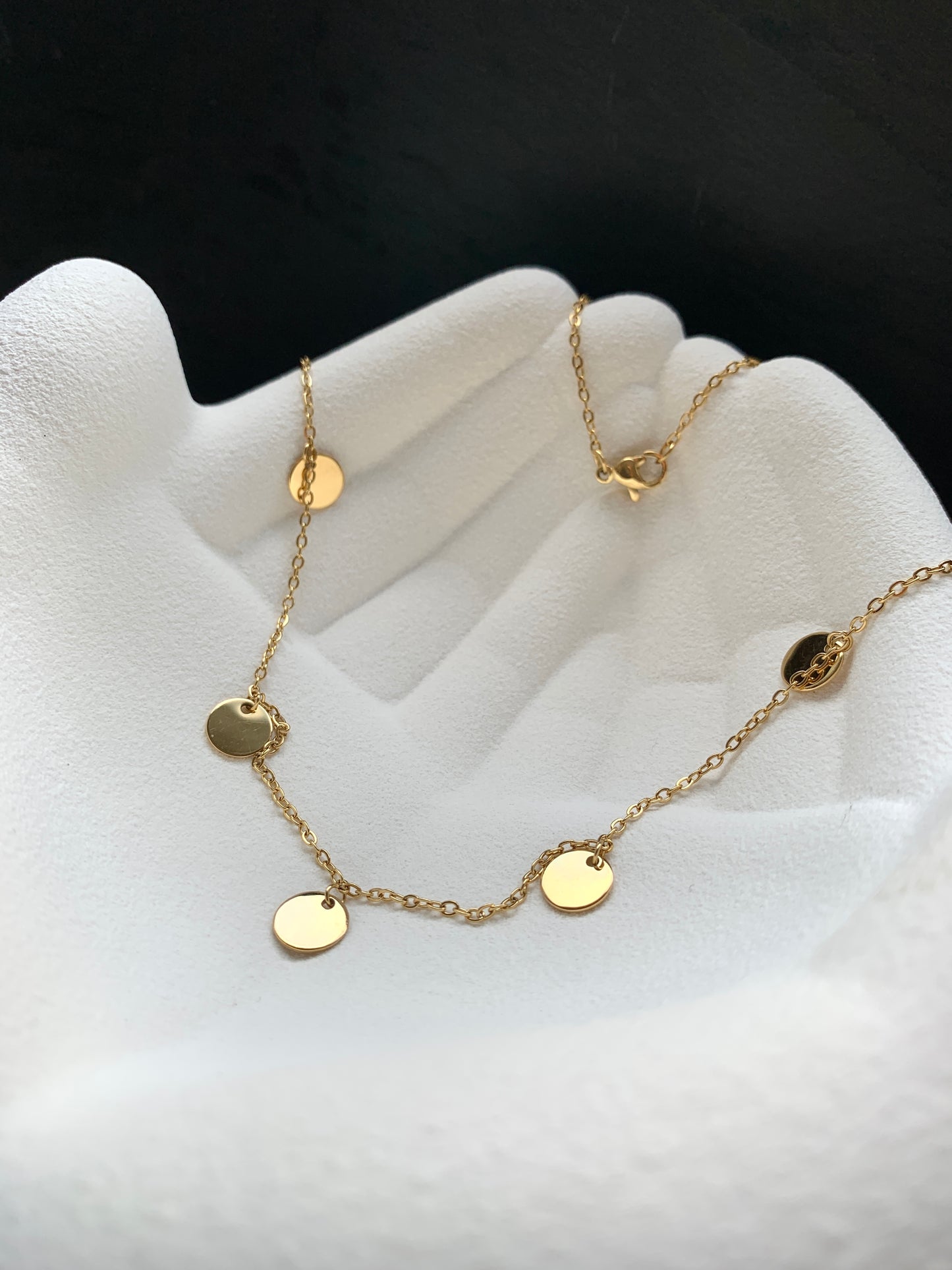 Minimalistische Münzen Halskette – Edelstahlschmuck in Gold oder Silber – Natascha Woge®