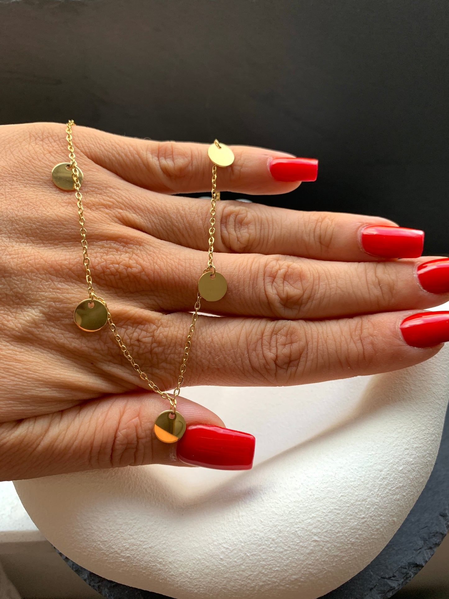 Minimalistische Münzen Halskette – Edelstahlschmuck in Gold oder Silber – Natascha Woge®