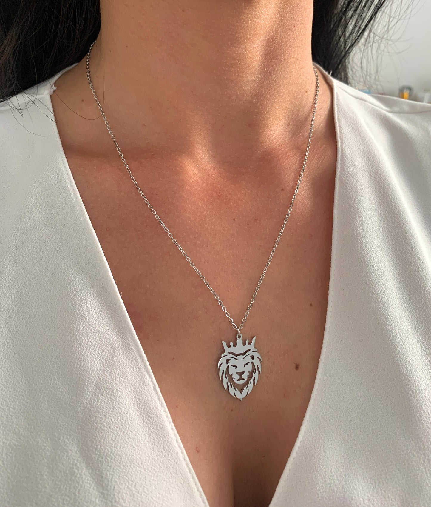 Löwe Halskette – minimalistischer Edelstahlschmuck in Gold oder Silber – Natascha Woge®