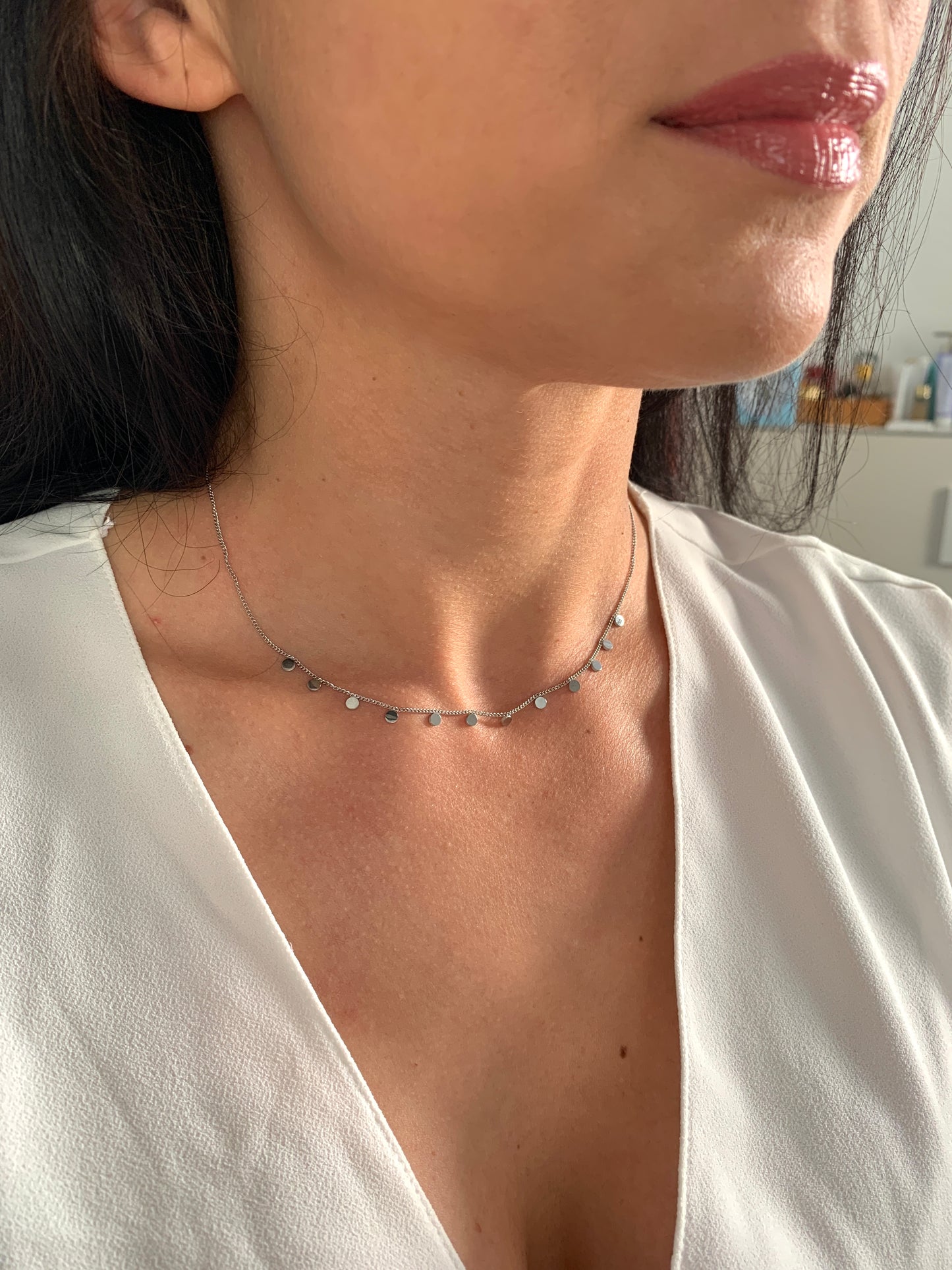 Zierliche Münzen Halskette – Minimalistischer Edelstahlschmuck in Gold oder Silber – Natascha Woge®