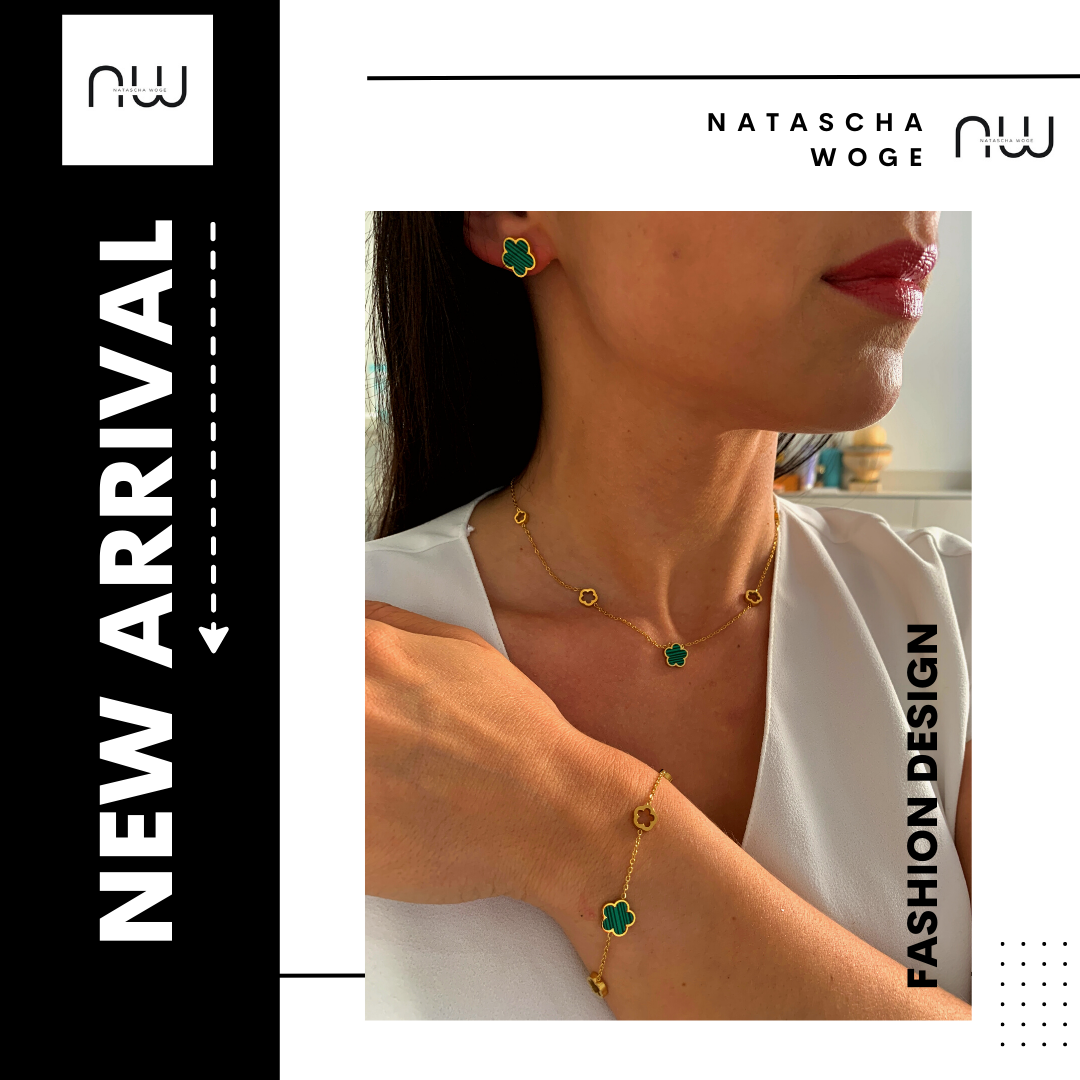 damen-ohrstecker-kleeblatt-edelstahl-gold-gruen-minimalistisch