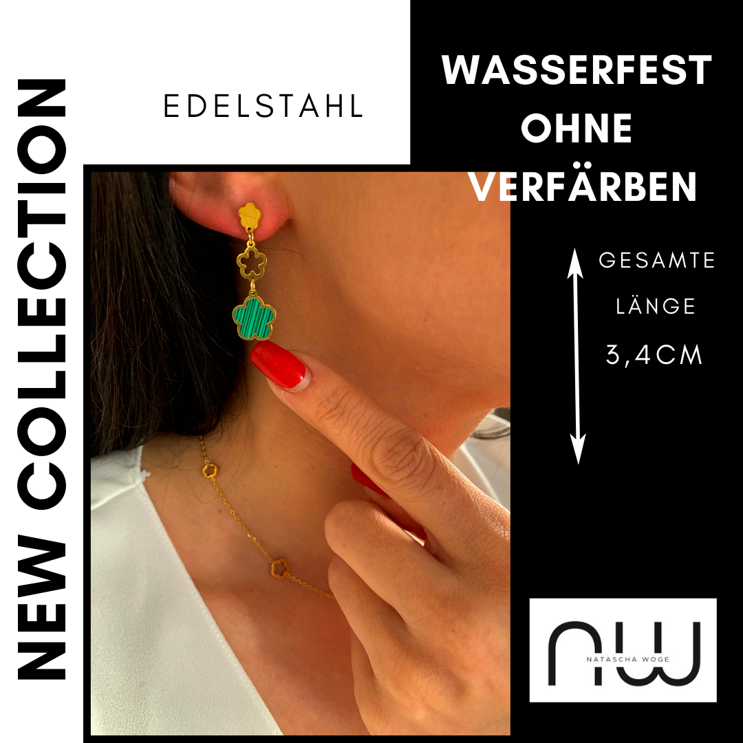 edelstahl-kleeblatt-ohrringe-gold-gruen-wasserfest-hypoallergen