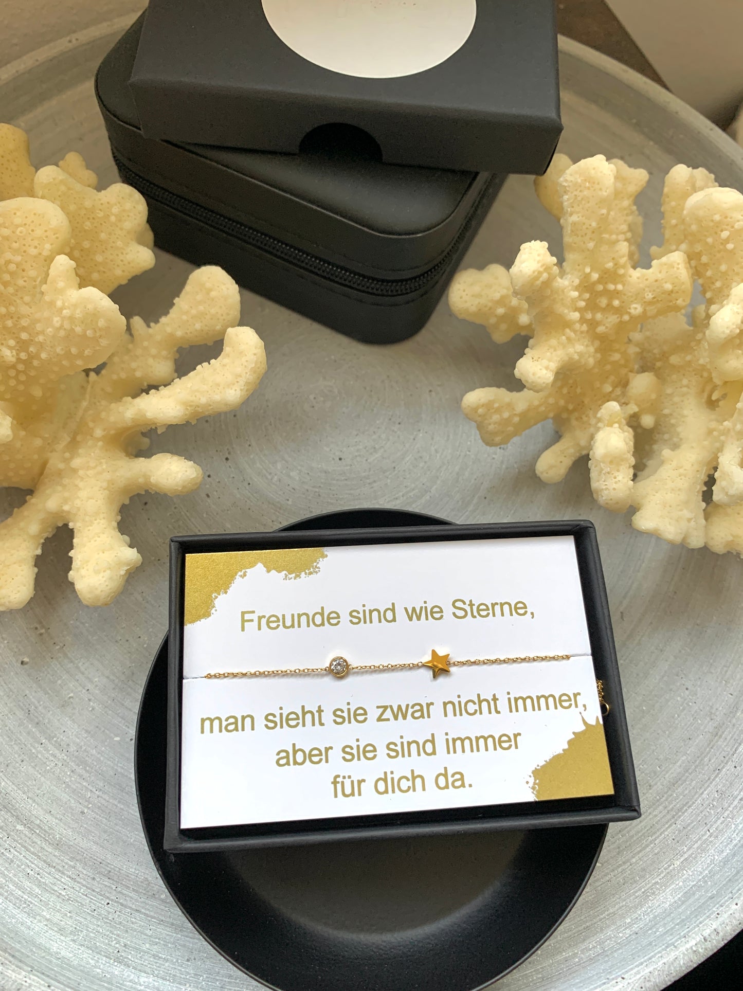 geschenk-armband-freunde-sind-wie-sterne-edelstahl-gold