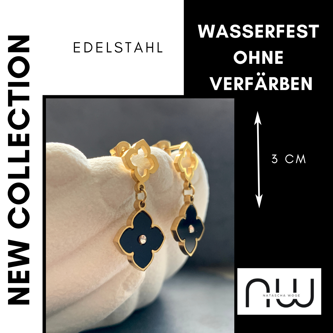 geschenk-für-frau-kleeblatt-ohrringe-edelstahl-gold-hypoallergen