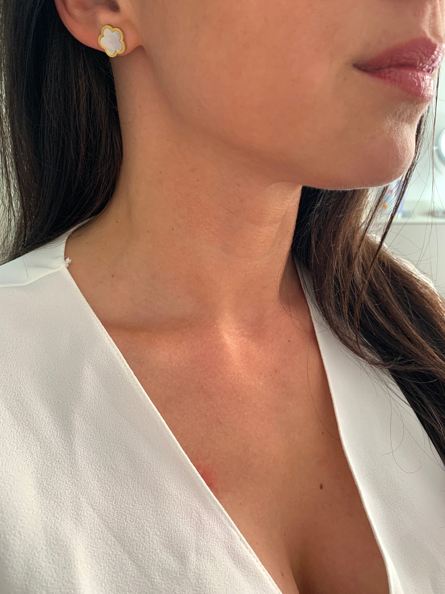 kleeblatt-design-ohrstecker-edelstahl-gold-wasserfest