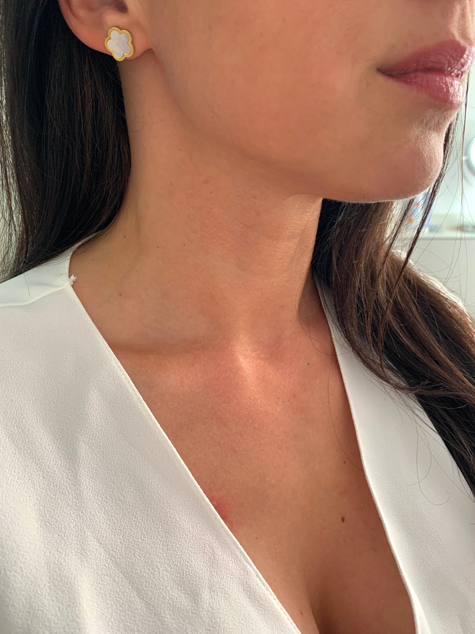 kleeblatt-design-ohrstecker-edelstahl-gold-wasserfest