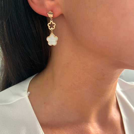 kleeblatt-hängeohrringe-edelstahl-rosegold-perlmutt-3-4cm