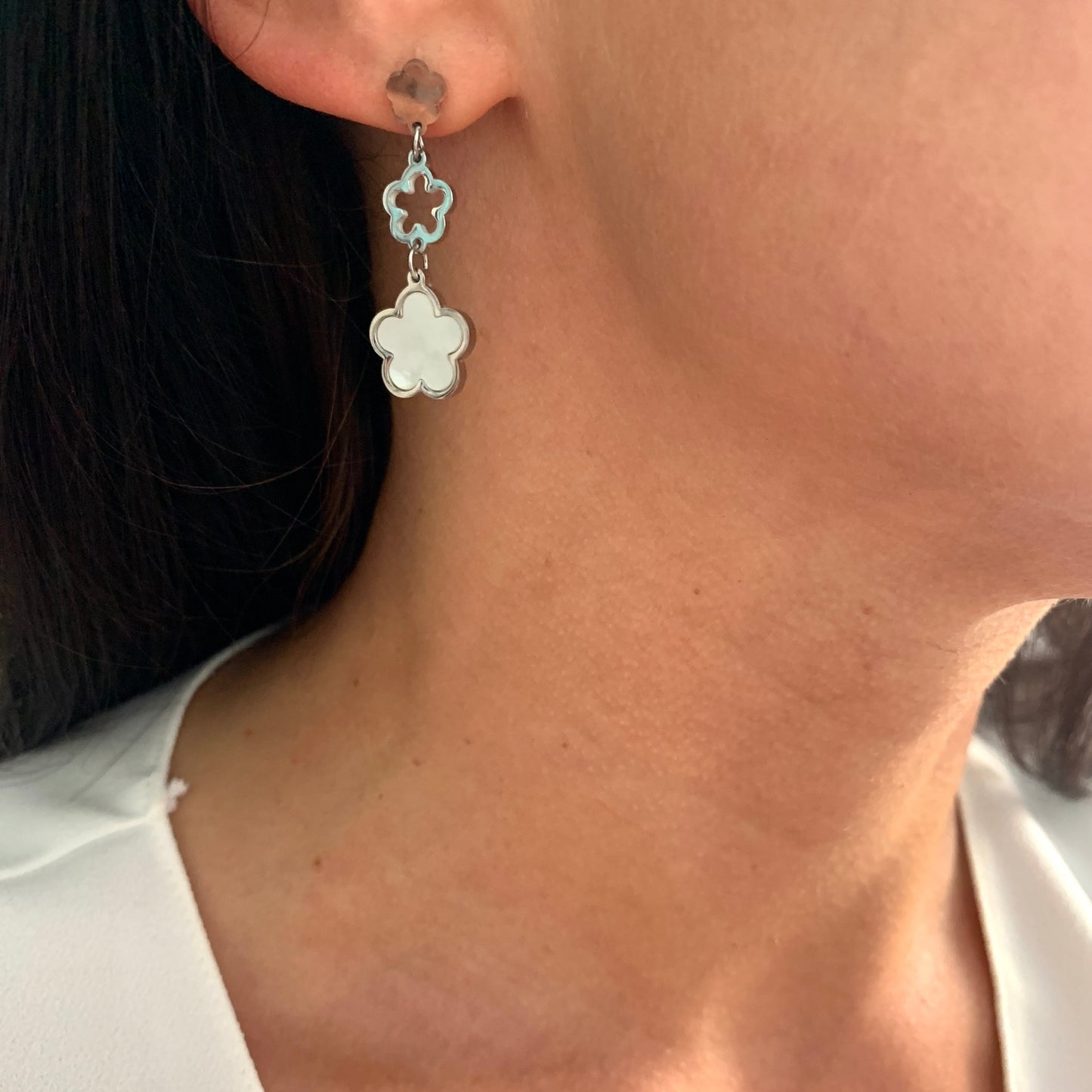 kleeblatt-hängeohrringe-edelstahl-silber-perlmutt-3-4cm