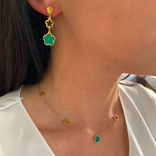 kleeblatt-ohrringe-gold-edelstahl-gruen-haengend-damenschmuck