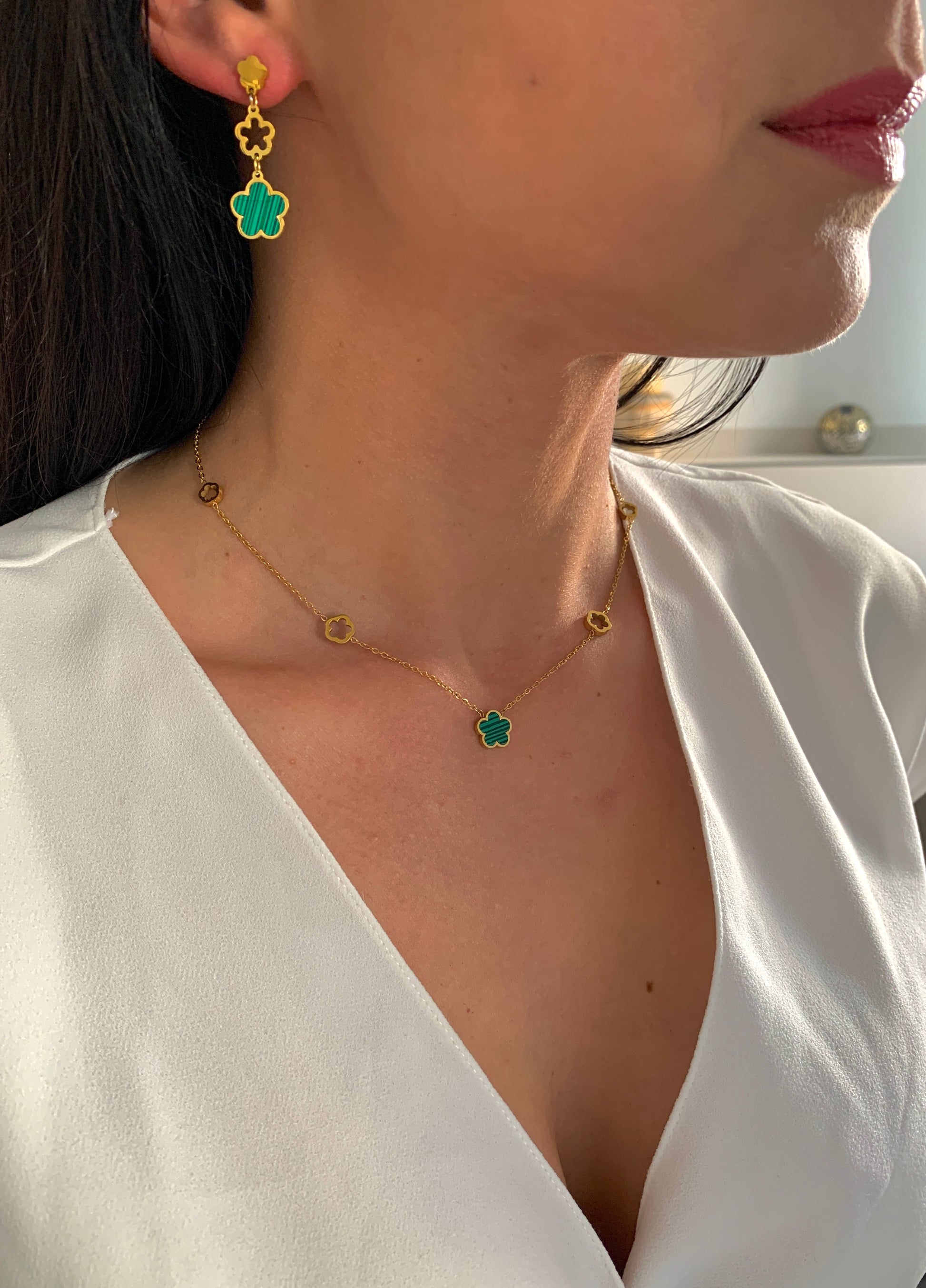 kleeblatt-schmuck-ohrringe-edelstahl-gold-gruen-hypoallergen