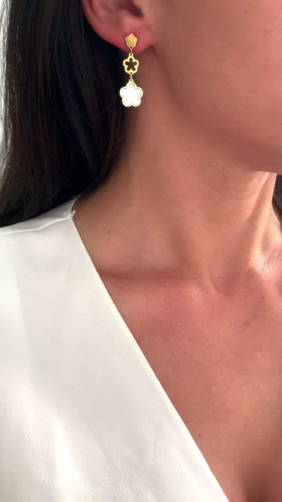 kleeblatt-ohrringe-gold-edelstahl-hängend-damenschmuck